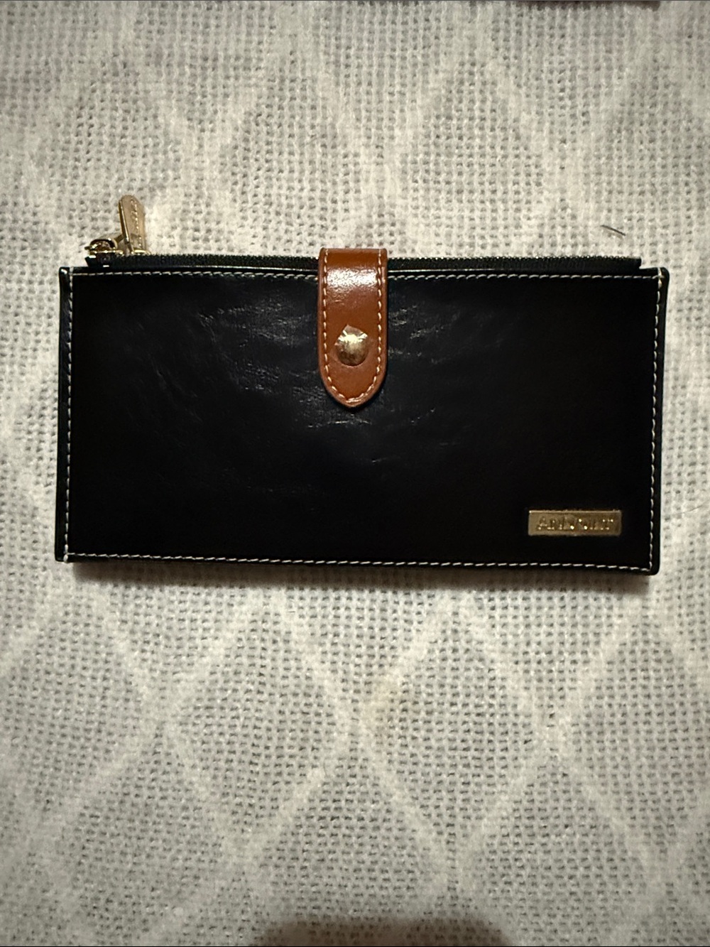 Black and Brown Women's Long Wallet
